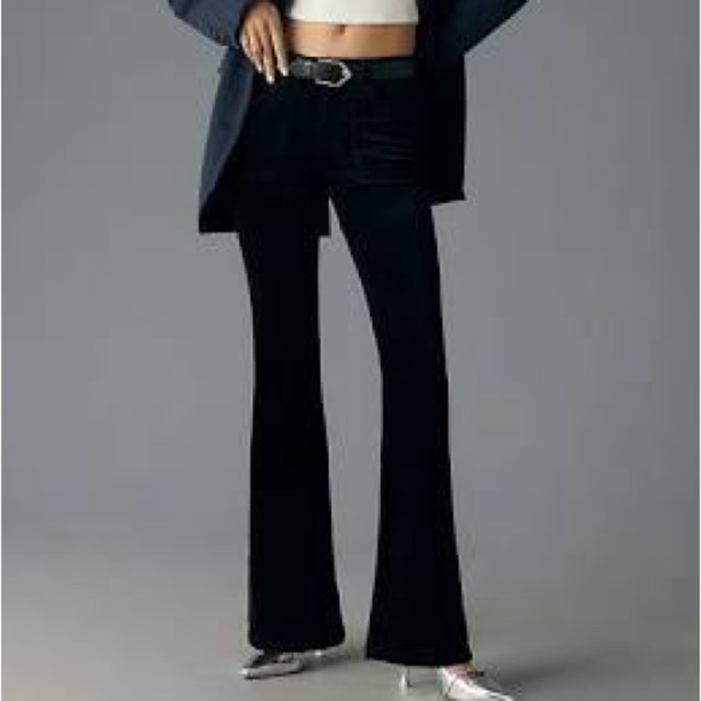 Anthropologie PIlcro Icon Low-Rise Chop Pocket Corduroy Black Size 29